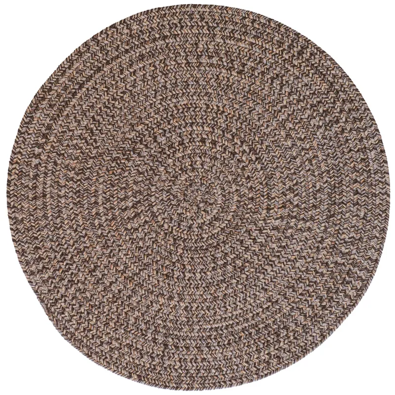 Stockton Dark Brown Round Rug - 5\'6\" x 5\'6\"