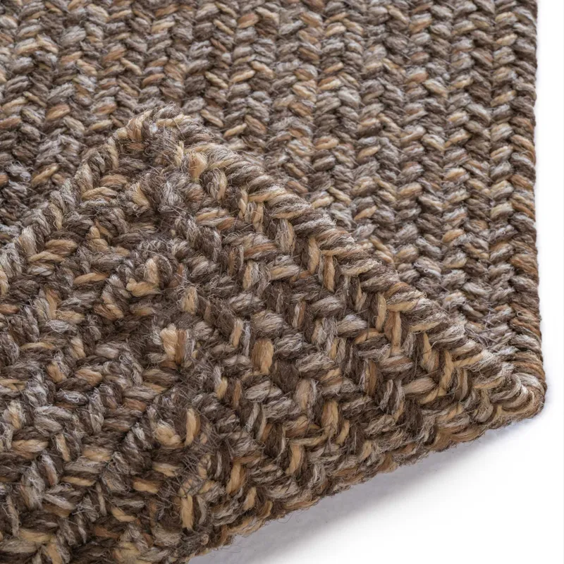 Stockton Dark Brown Concentric Rectangle Rug - 8\'6\" x 8\'6\"