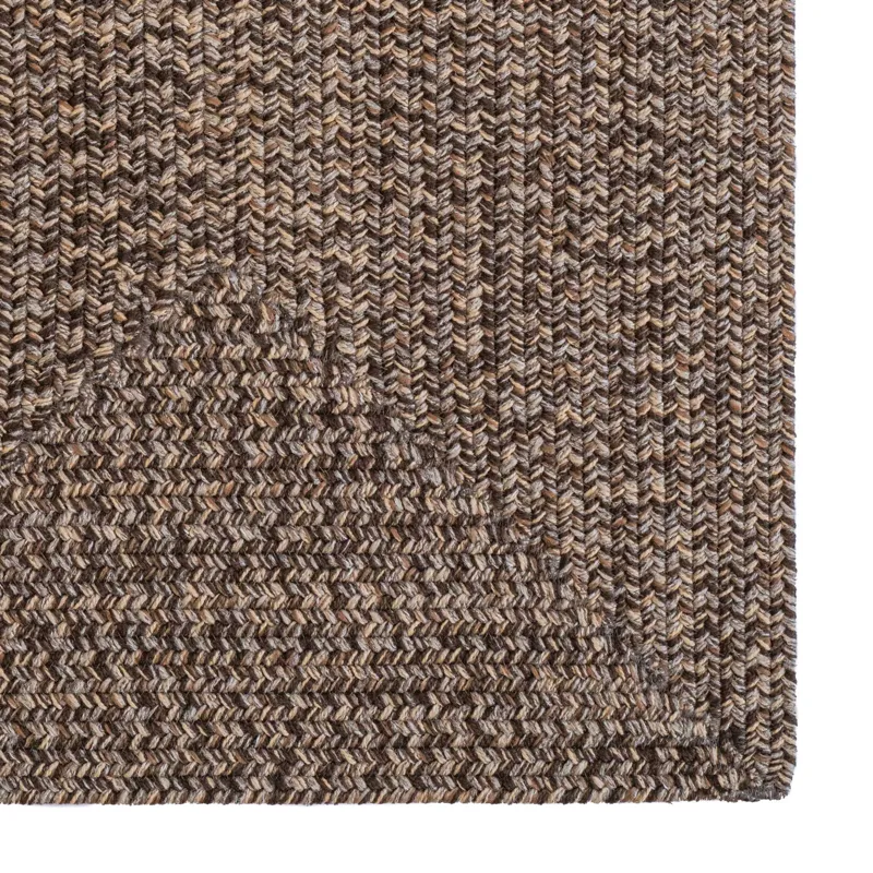 Stockton Dark Brown Concentric Rectangle Rug - 8\'6\" x 8\'6\"