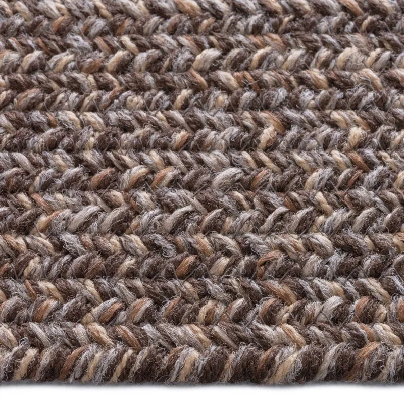 Stockton Dark Brown Concentric Rectangle Rug - 8\'6\" x 8\'6\"