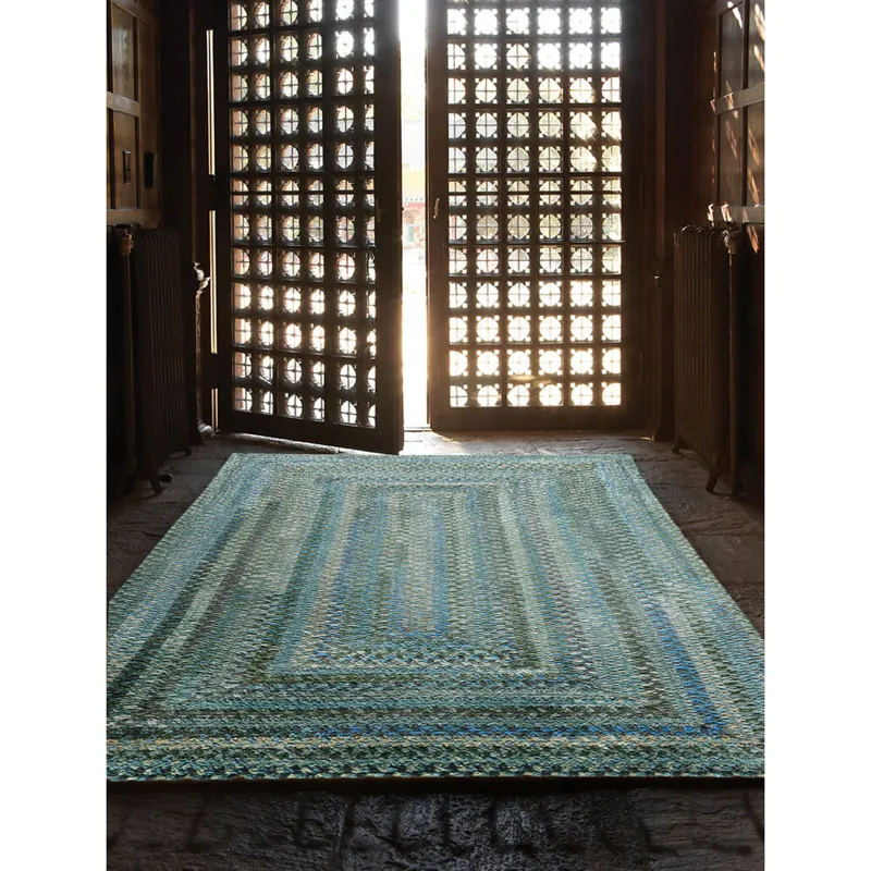 Synergy Misty Sage Concentric Rectangle Rug - 8\'6\" x 8\'6\"
