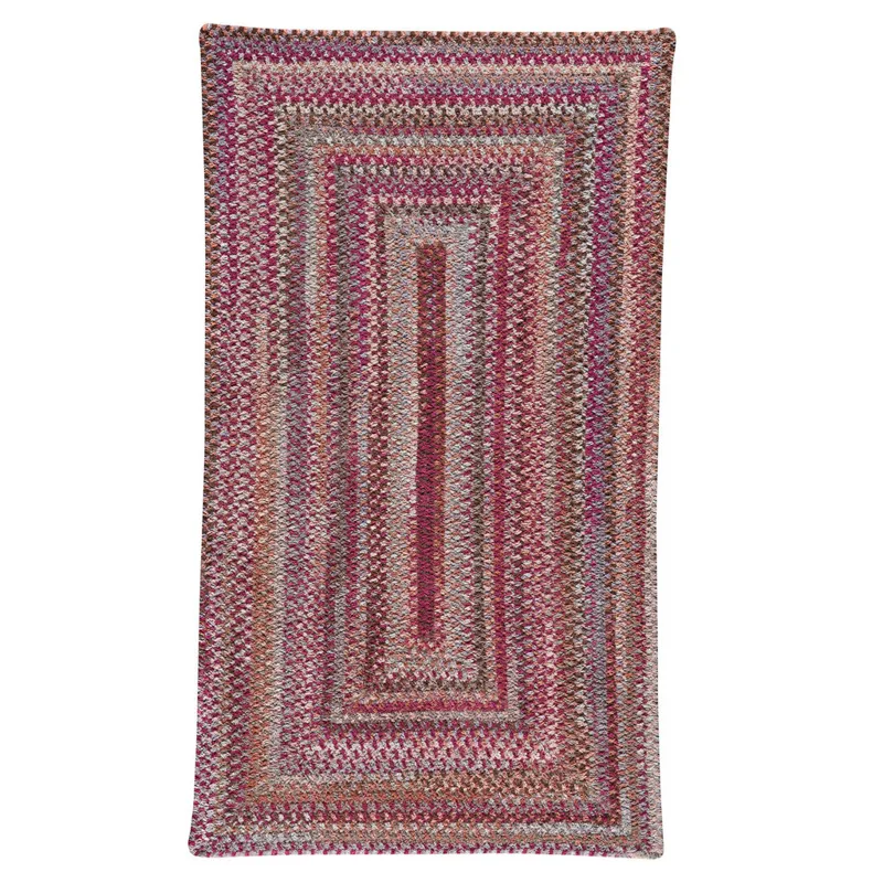 Synergy Rosewood Concentric Rectangle Rug - 9\'6\" x 9\'6\"