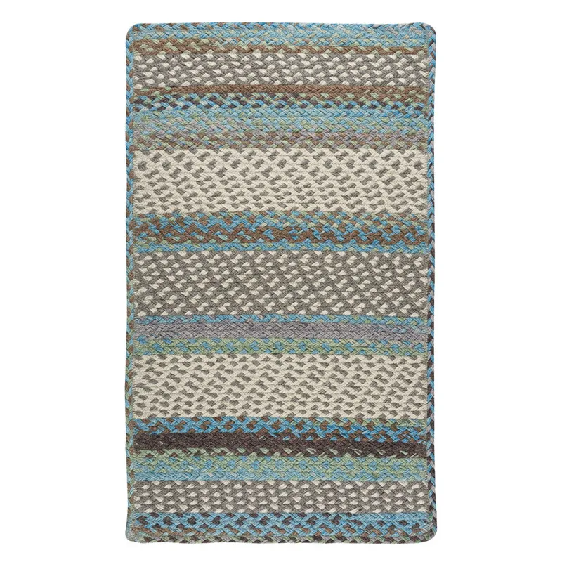 Wanderer Ocean Blue Cross Sewn Rectangle Rug - 9\'6\" x 9\'6\"
