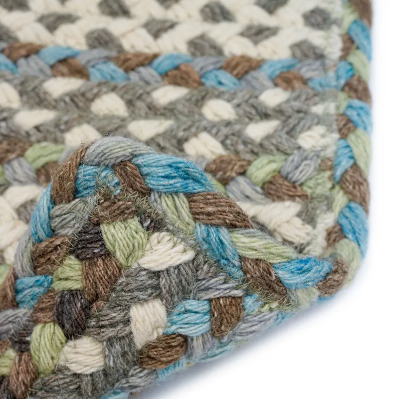 Wanderer Ocean Blue Cross Sewn Rectangle Rug - 9\'6\" x 9\'6\"