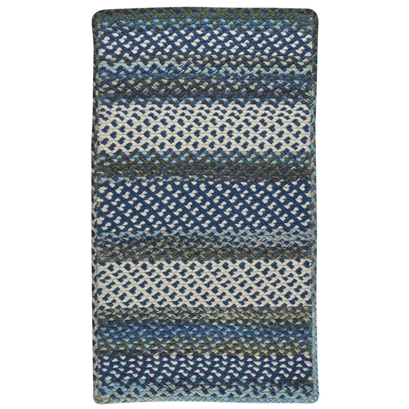 Wanderer Deep Blue Cross Sewn Rectangle Rug - 3\' x 3\'