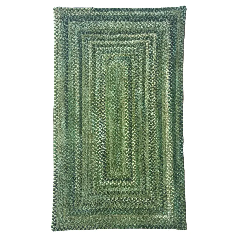 Cottonstone Balsam Green Concentric Rectangle Rug - 5\' x 8\'