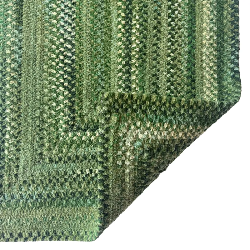 Cottonstone Balsam Green Concentric Rectangle Rug - 5\' x 8\'