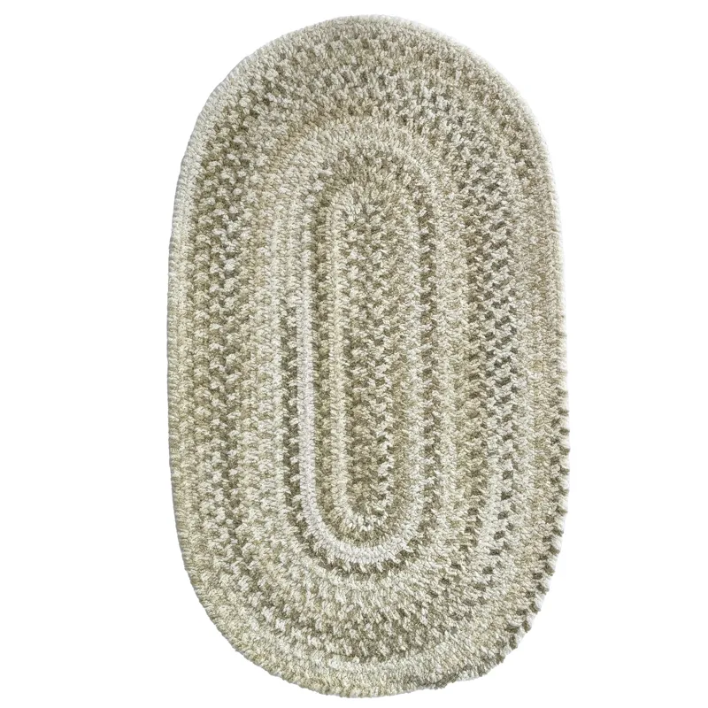 Cottonstone Feather Tan Oval Rug - 5\' x 8\'