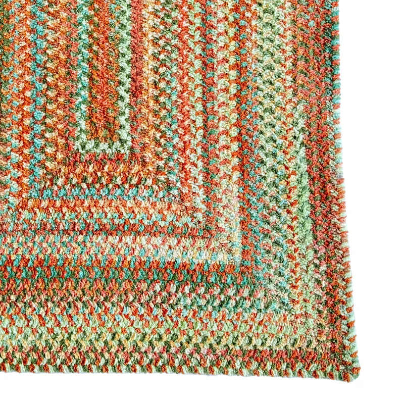 Cottonstone Cactus Garden Concentric Rectangle Rug - 8\' x 11\'