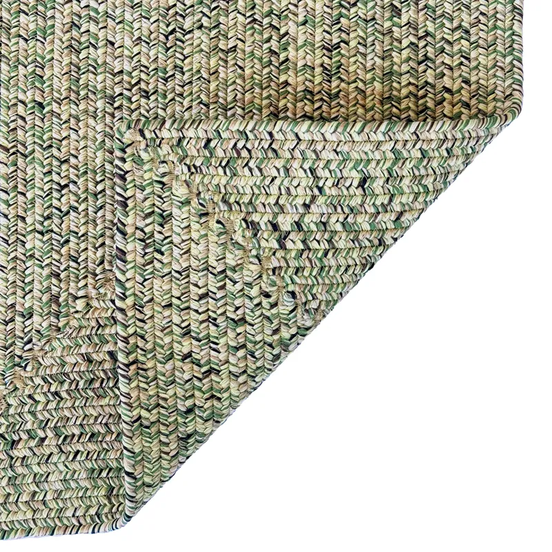 Dockside Palm Leaf Concentric Rectangle Rug - 9\'6\" x 9\'6\"