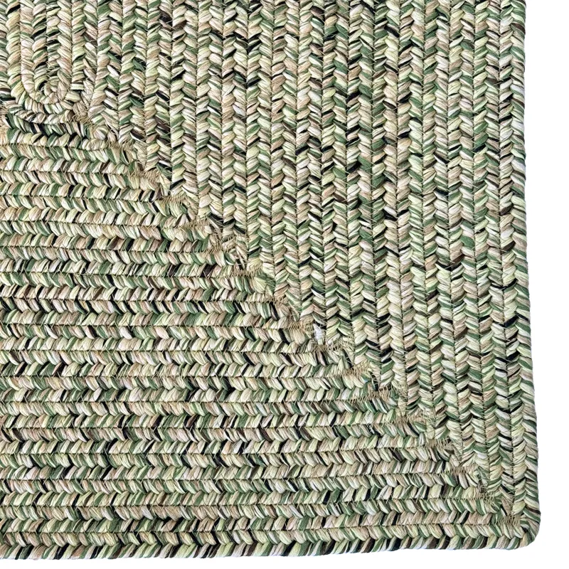 Dockside Palm Leaf Concentric Rectangle Rug - 9\'6\" x 9\'6\"