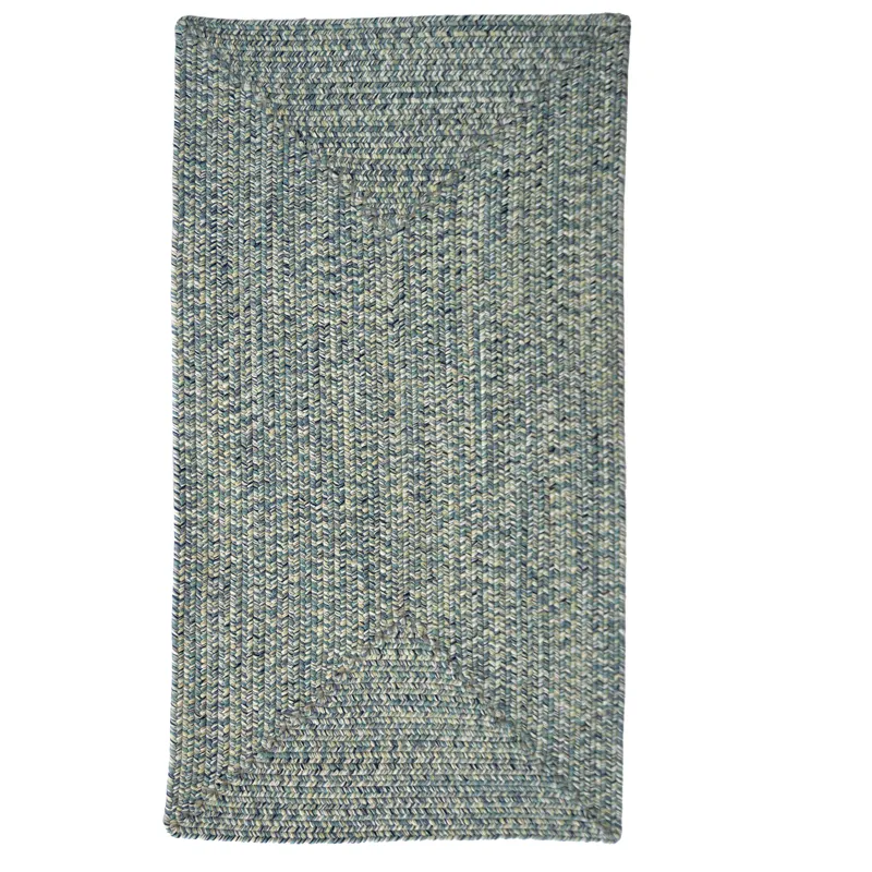 Dockside Teal Concentric Rectangle Rug - 2\'3\" x 4\'3\"
