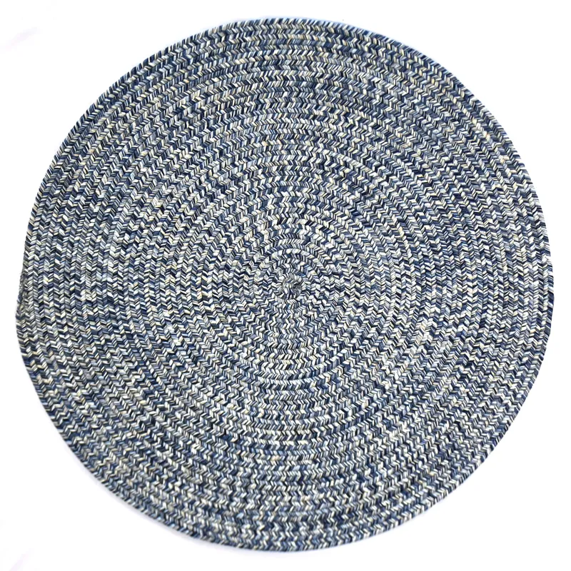 Dockside Cobalt Sea Round Rug - 5\'6\" x 5\'6\"