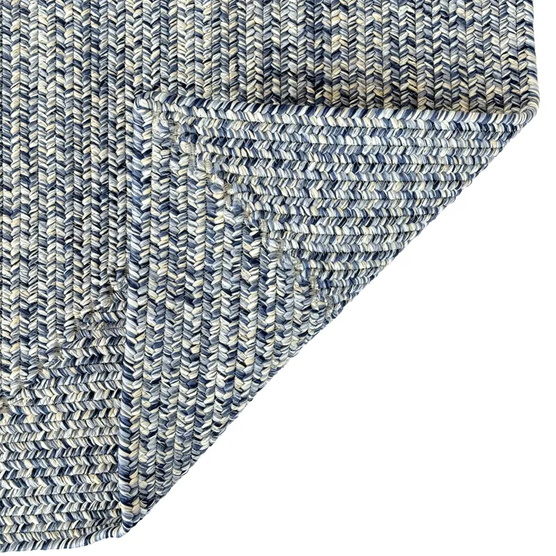 Dockside Cobalt Sea Concentric Rectangle Rug - 2\' x 8\'