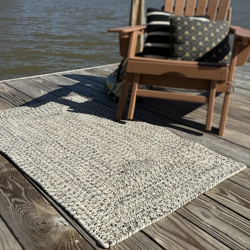 Dockside Driftwood Concentric Rectangle Rug - 3\' x 5\'