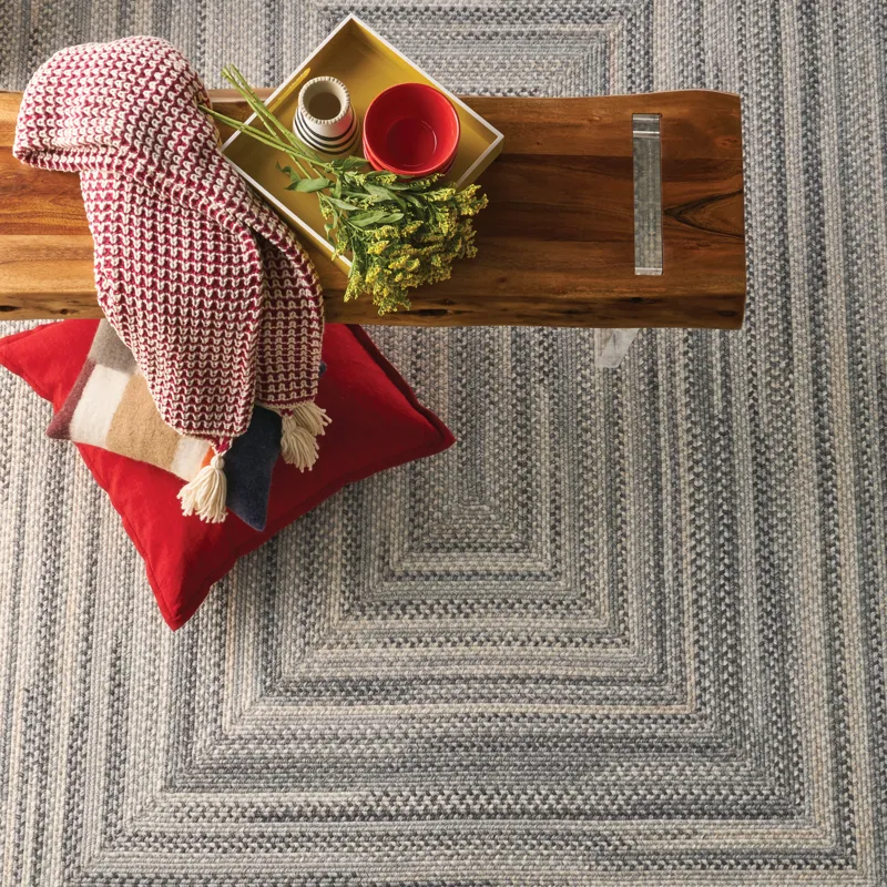Bonneville Pearl River Concentric Rectangle Rug - 3\' x 3\'