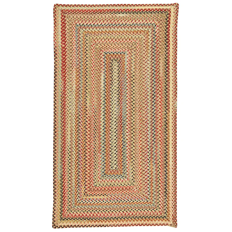 Americana Lt. Gold Concentric Rectangle Rug - 1\'8\" x 2\'6\"
