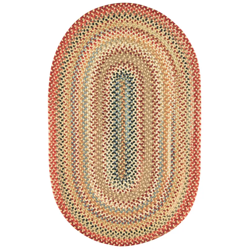 Americana Lt. Gold Oval Rug - 7\' x 9\'