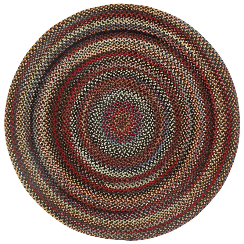Americana Black Round Rug - 1\'3\" x 1\'3\"