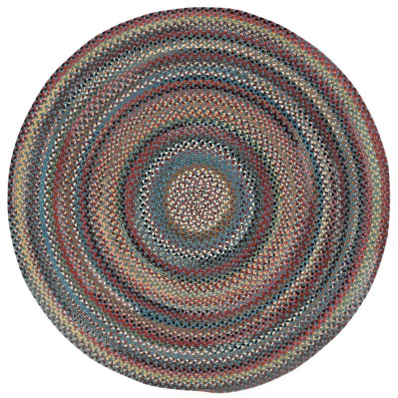 Americana Colony Blue Round Rug - 1\'3\" x 1\'3\"