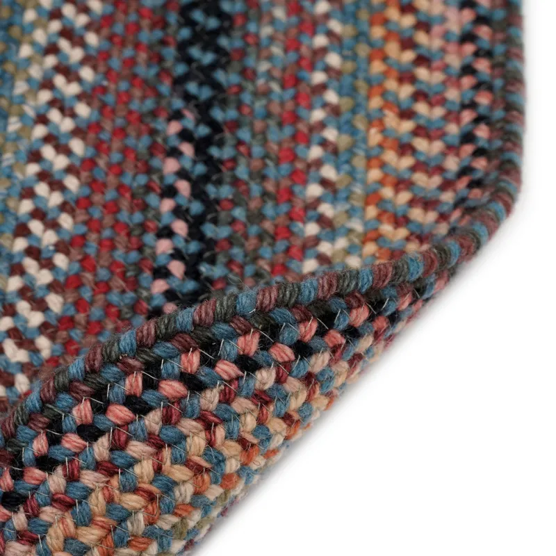 Americana Colony Blue Oval Rug - 8\" x 2\'4\"