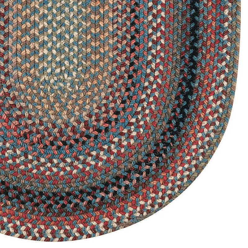 Americana Colony Blue Oval Rug - 8\" x 2\'4\"