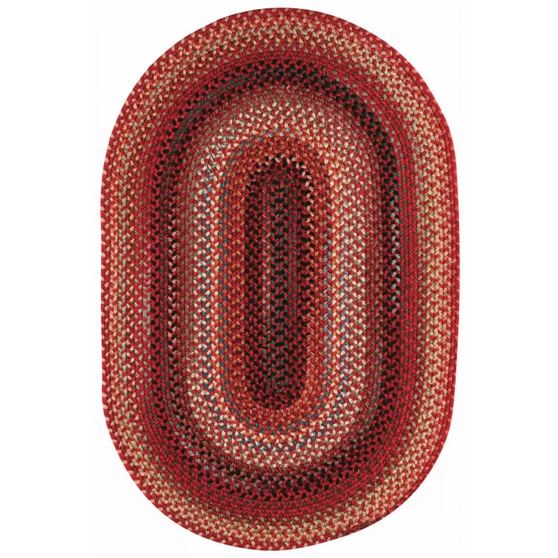Americana Country Red Oval Rug - 4\' x 6\'