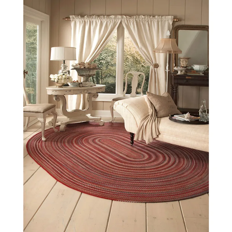 Americana Country Red Oval Rug - 4\' x 6\'
