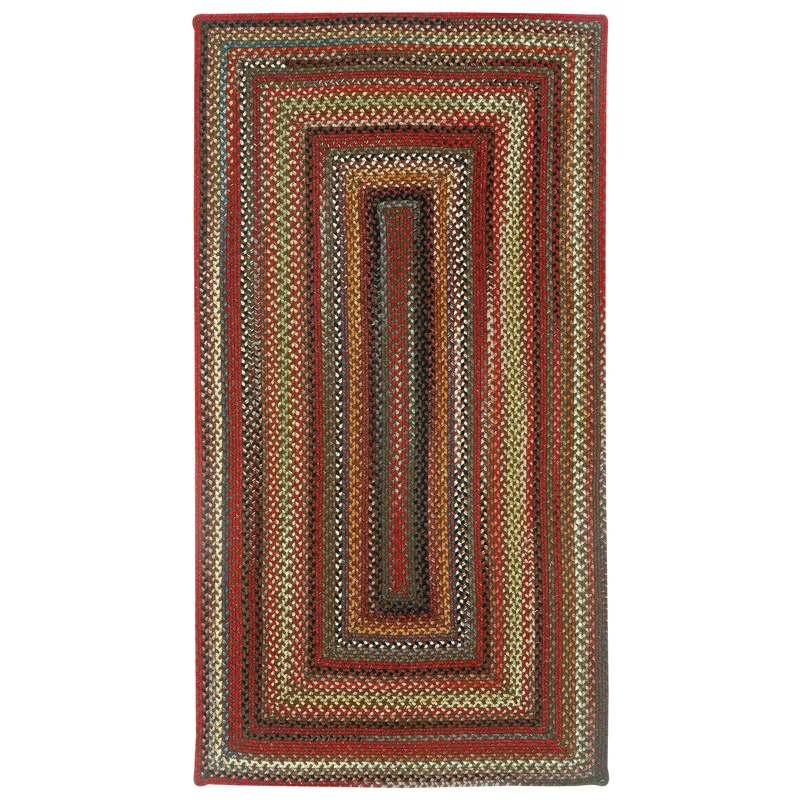 Americana Mocha Concentric Rectangle Rug - 7\' x 9\'