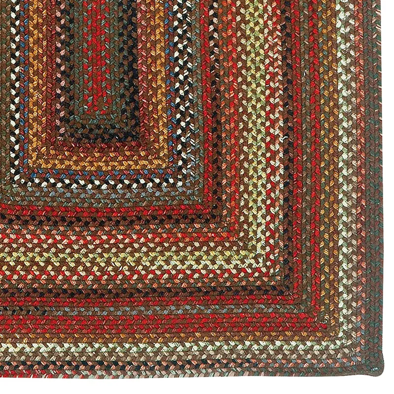 Americana Mocha Concentric Rectangle Rug - 7\' x 9\'