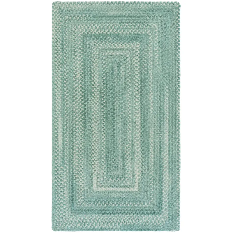 Bambini Aquamarine Concentric Rectangle Rug - 9\'6\" x 9\'6\"