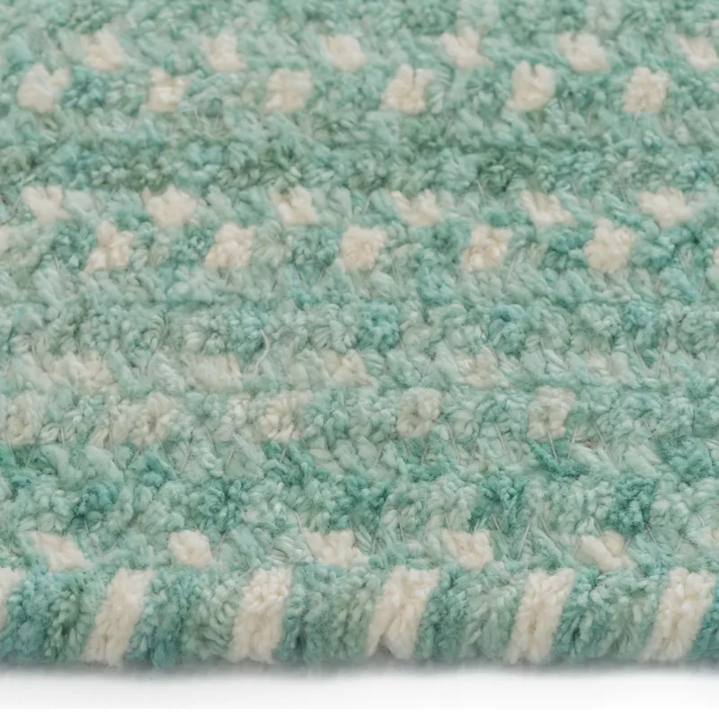 Bambini Aquamarine Concentric Rectangle Rug - 9\'6\" x 9\'6\"