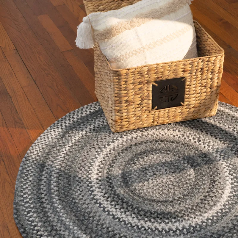 Bambini Cool Gray Round Rug - 8\'6\" x 8\'6\"