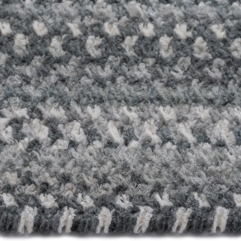 Bambini Cool Gray Concentric Rectangle Rug - 5\'6\" x 5\'6\"