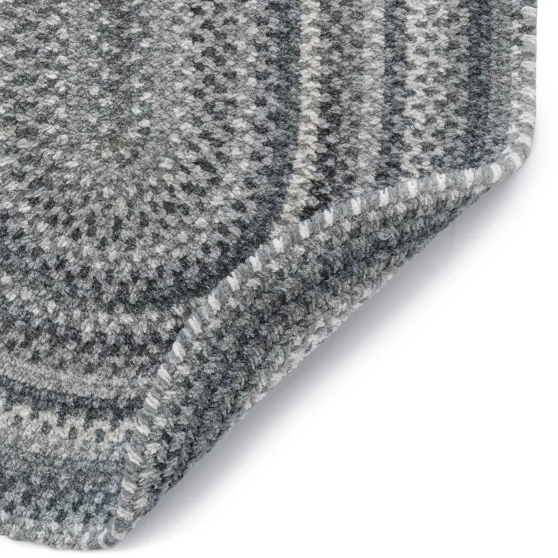 Bambini Cool Gray Oval Rug - 3\' x 5\'