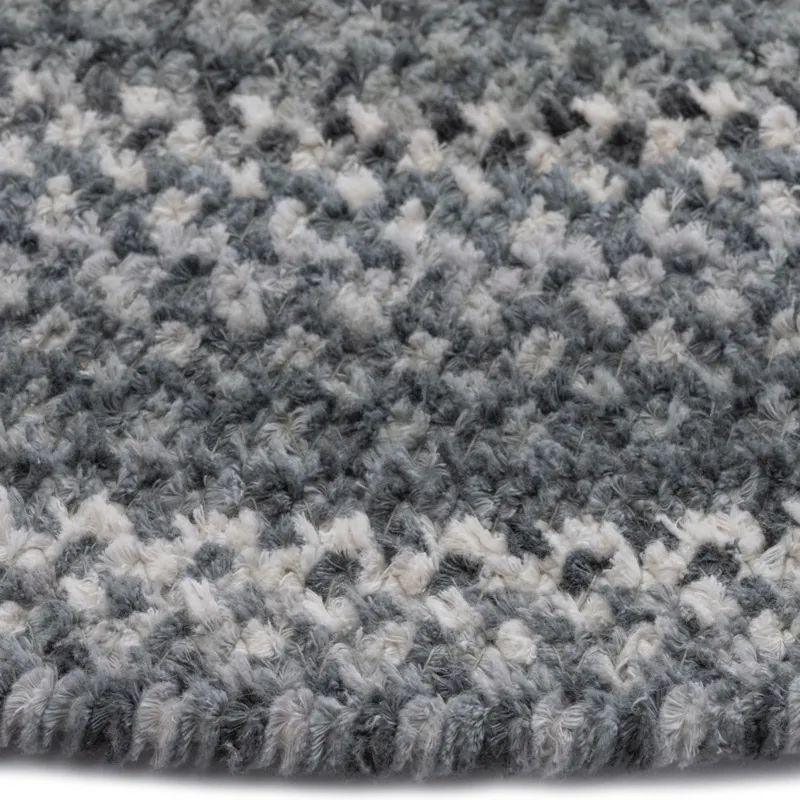 Bambini Cool Gray Oval Rug - 3\' x 5\'