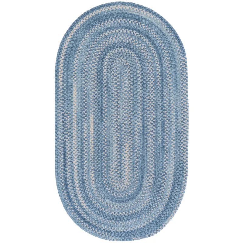 Bambini Cloud Blue Oval Rug - 4\' x 6\'