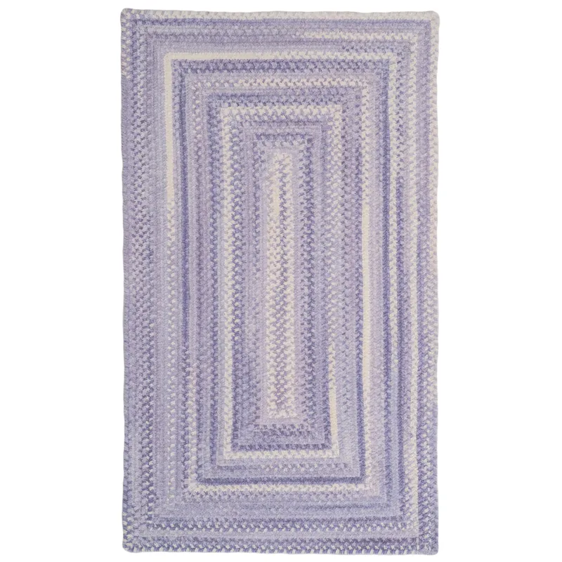 Bambini Periwinkle Concentric Rectangle Rug - 3\' x 3\'