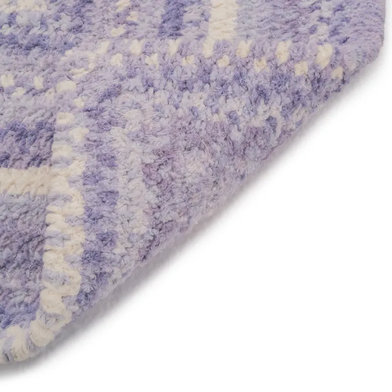 Bambini Periwinkle Concentric Rectangle Rug - 3\' x 3\'