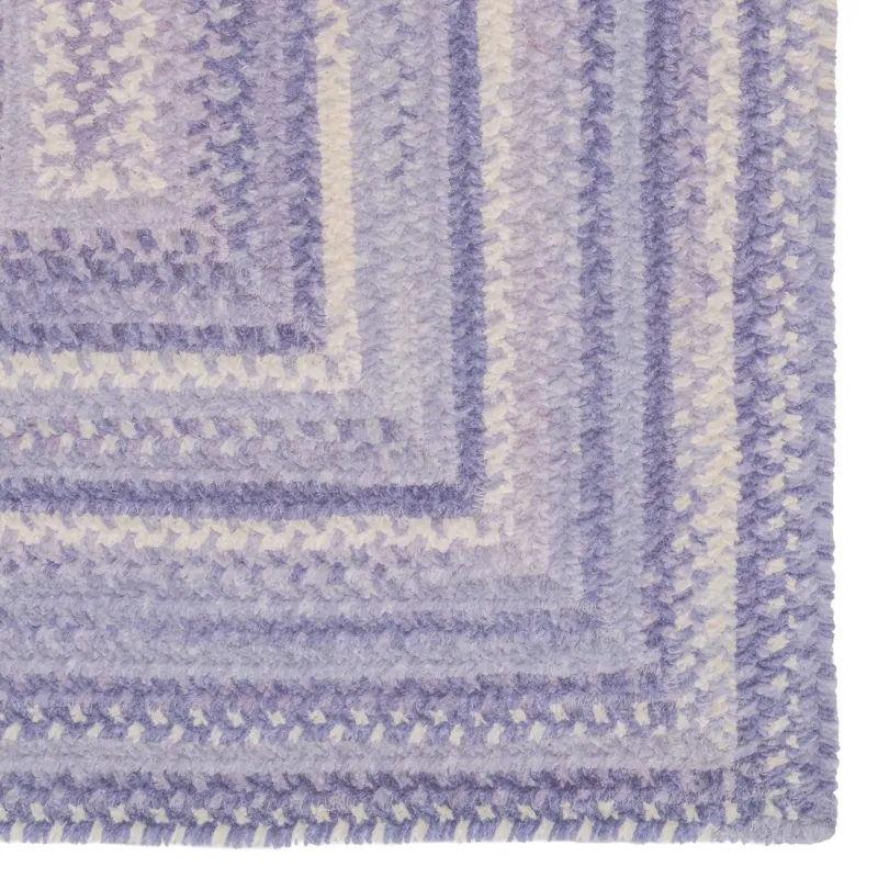 Bambini Periwinkle Concentric Rectangle Rug - 3\' x 3\'