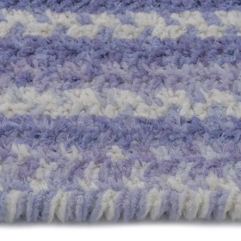 Bambini Periwinkle Concentric Rectangle Rug - 3\' x 3\'