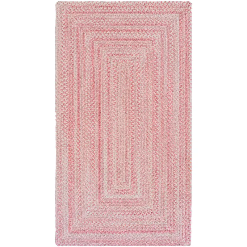 Bambini Pretty In Pink Concentric Rectangle Rug - 5\'6\" x 5\'6\"