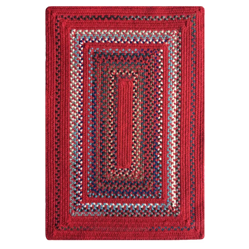 Bradford Crimson Concentric Rectangle Rug - 9\'6\" x 9\'6\"