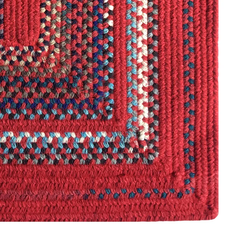 Bradford Crimson Concentric Rectangle Rug - 9\'6\" x 9\'6\"