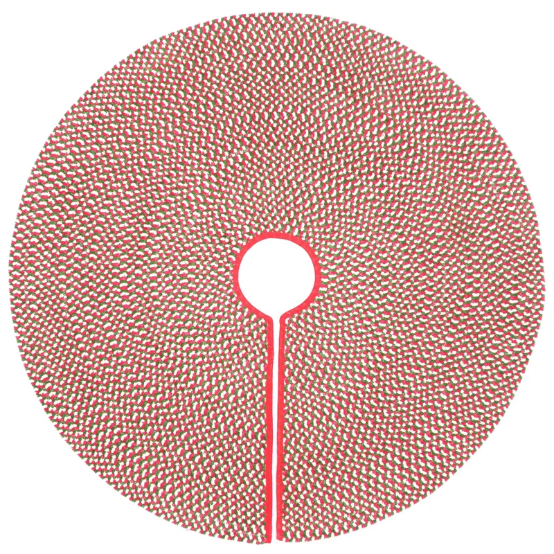 Happy Holidays-Christmas Christmas Multi Skirt Rug - 4\' x 4\'