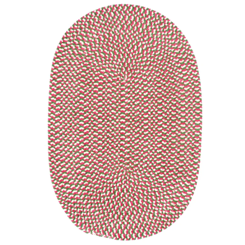 Happy Holidays-Christmas Christmas Multi Oval Rug - 1\' x 1\'6\"