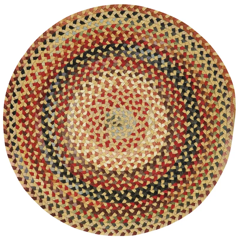 Plymouth Light Gold Round Rug - 3\' x 3\'
