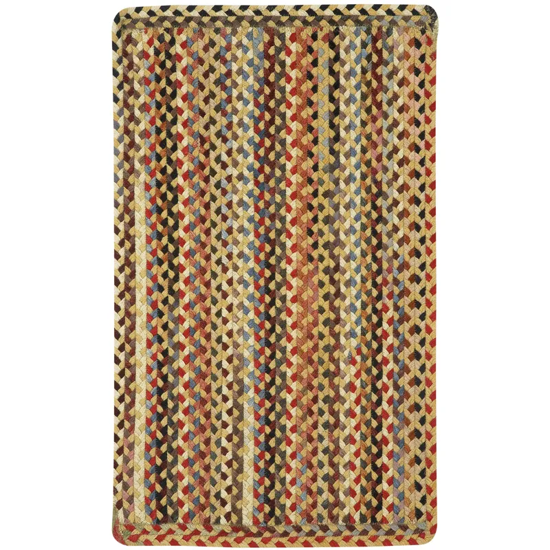 Plymouth Light Gold Vertical Stripe Rectangle Rug - 3\' x 5\'