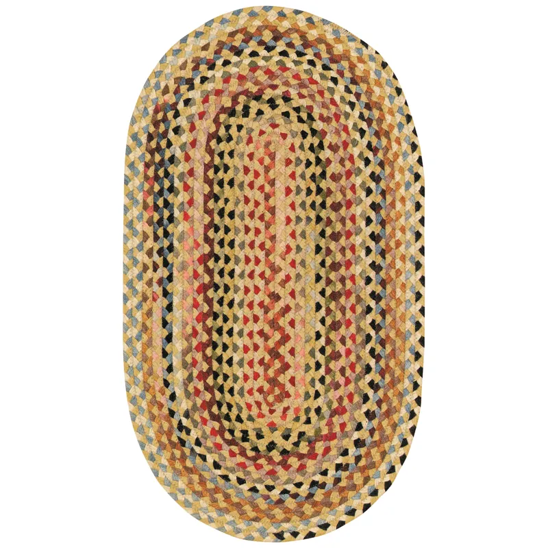 Plymouth Light Gold Oval Rug - 1\'8\" x 2\'6\"