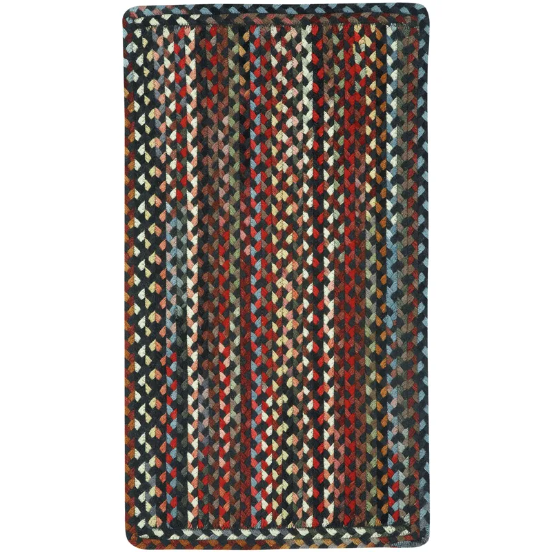 Plymouth Black Vertical Stripe Rectangle Rug - 1\'8\" x 2\'6\"
